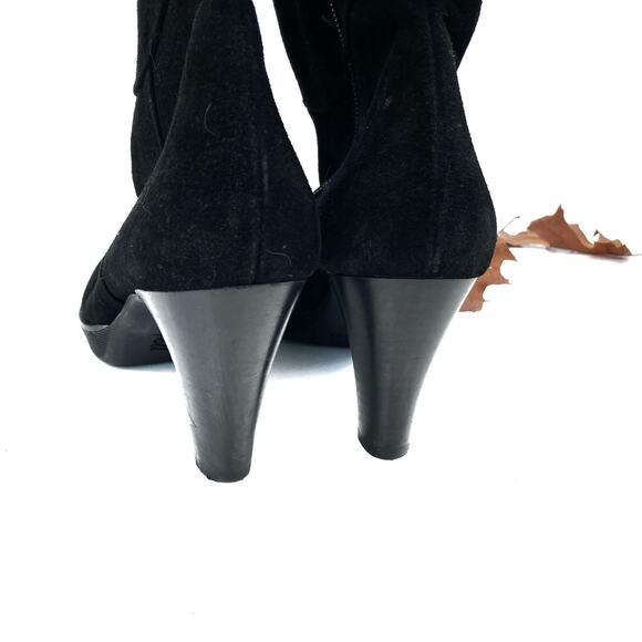 Paul Green Black Suede Over-the-Knee Boots | Equestrian Chic Meets Euro Street - Picture 5 of 16